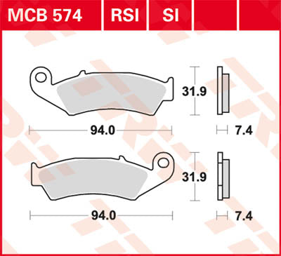 TRW Brake Pad TRW MCB574SI MCB574SI
