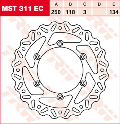 TRW Brake Rotor Fix Wave L / R MST311EC