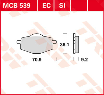 TRW BRAKE PAD TRW MCB539SI MCB539SI