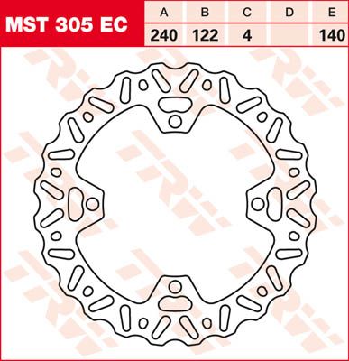 TRW Brake Rotor Fix Wave L / R MST305EC