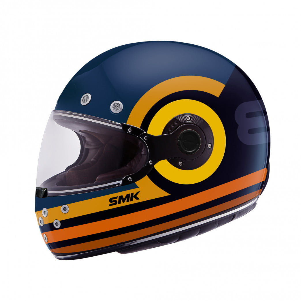 SMK Integral MC Casque Retro Ranko Blue / Orange