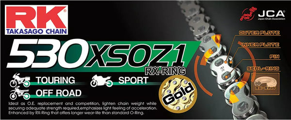 RK Chain RK530XSOZ1 GG 108R GB530XSOZ1-108-CLF