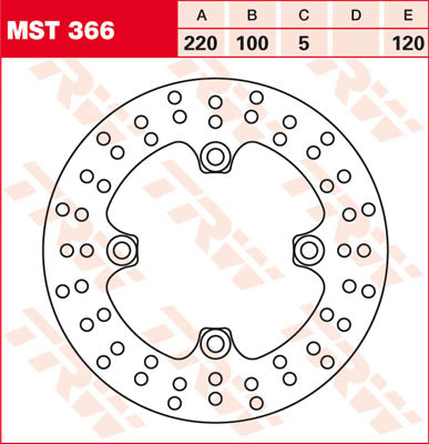 TRW Brake Disc Trw MST366 MST366