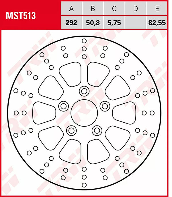 TRW Brake Disc Trw MST513 MST513