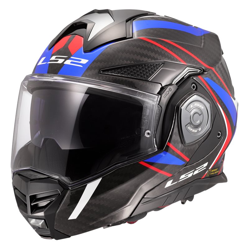 LS2 Casque MC Openable Advant x Carbon Future Blanc / Bleu