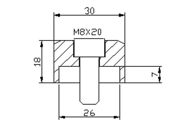 Adaptateur Merroir arrière Hi-Tech IV Mod. Kawasaki