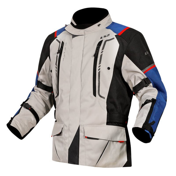 LS2 Textile MC Jacket Narvik Blue / Black / Grey / Red