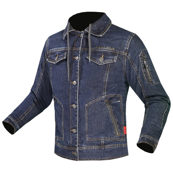 Ls2 textile mc veste en bleu foncé or