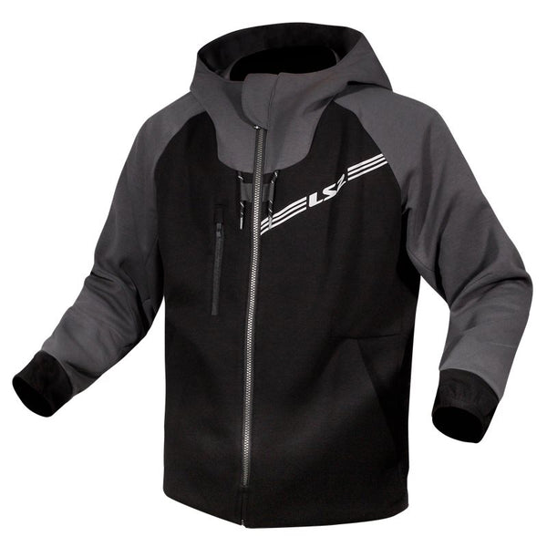LS2 Textile MC Hoodie Lifrage noir / gris foncé