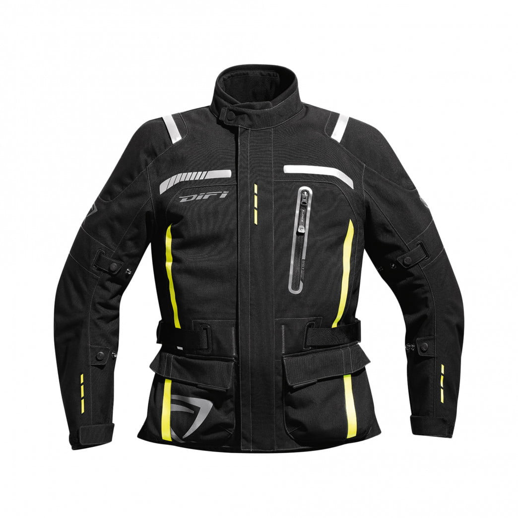 Difi laminated textile MC jacket Hudson Black /Flu