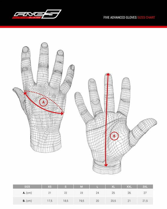 Cinq gants cross mc trx rouge