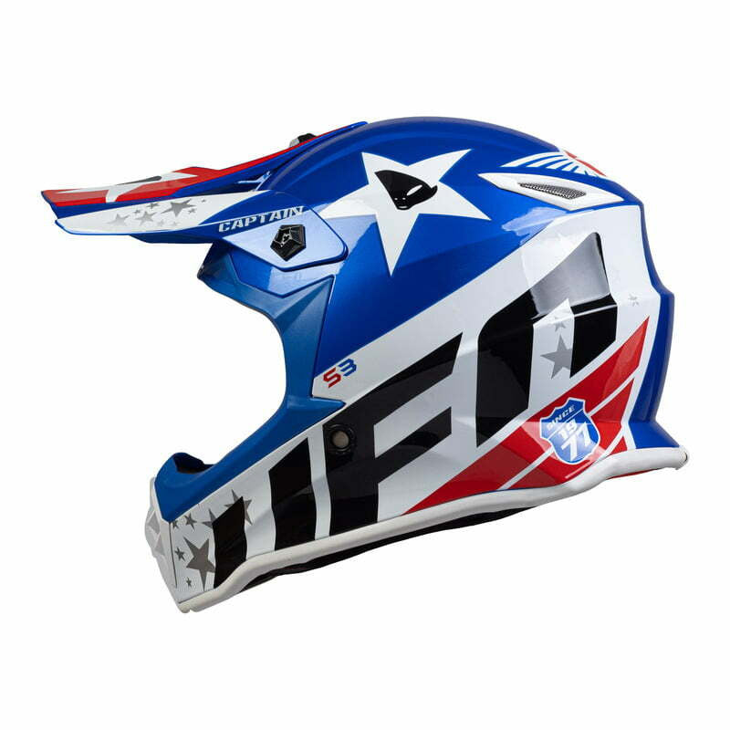 Ufo Kids Cross MC Casque Captain Blue / White