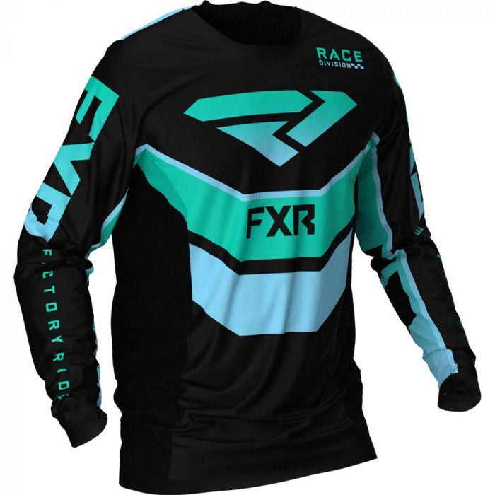 Podium FXR MX Pull Cross 21 Black / Mint / Sky Blue