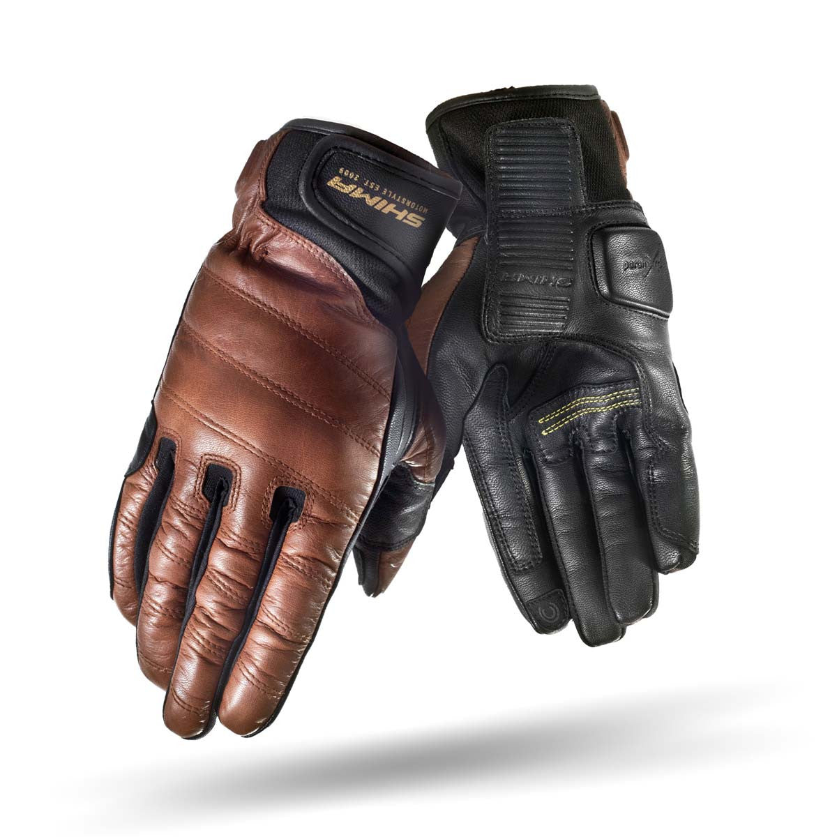 SHIMA MC-GLOVES REVOLVER BROWN