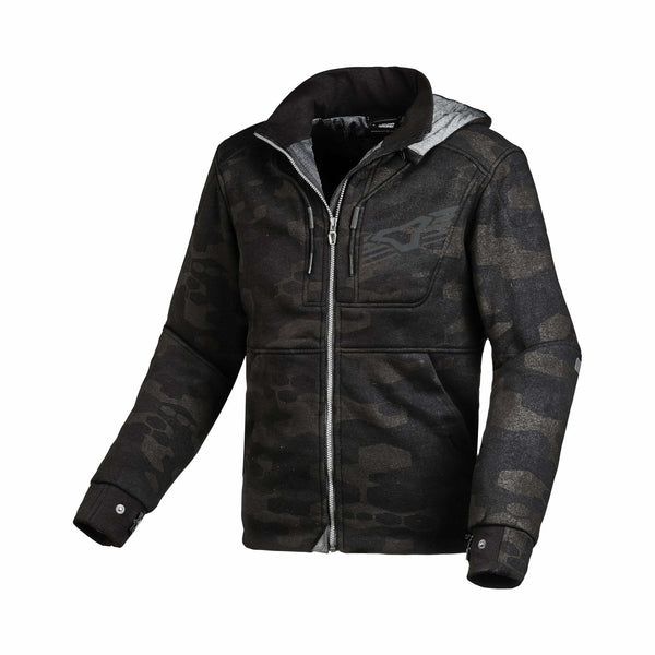 Macna Kevlar MC Hoodie District Gray / Camo