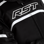 RST Textil Mc-Jacka Pilot Svart /Vit